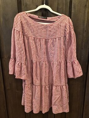 Zara Gingham Babydoll Dress
